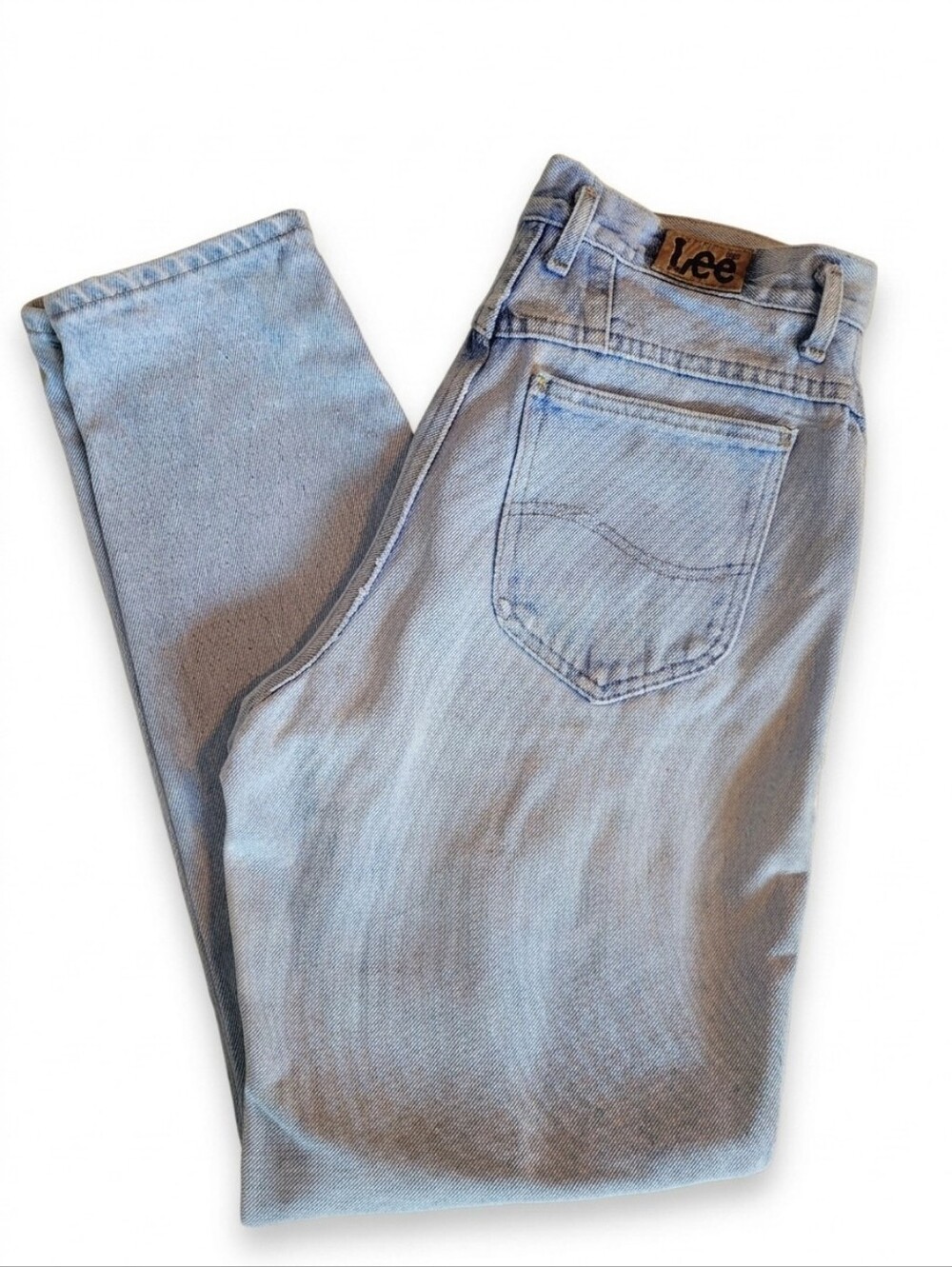 VTG 90s Lee High Waisted Tapered Mom Jeans Light Wash Made In  USA Size 29